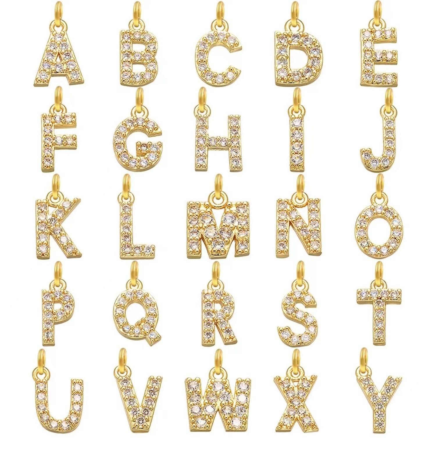 Gold Snake Chain Initial Necklace
