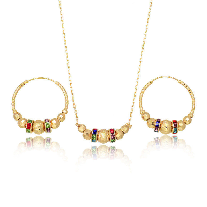 3pc Colorful Hoop Jewelry Set
