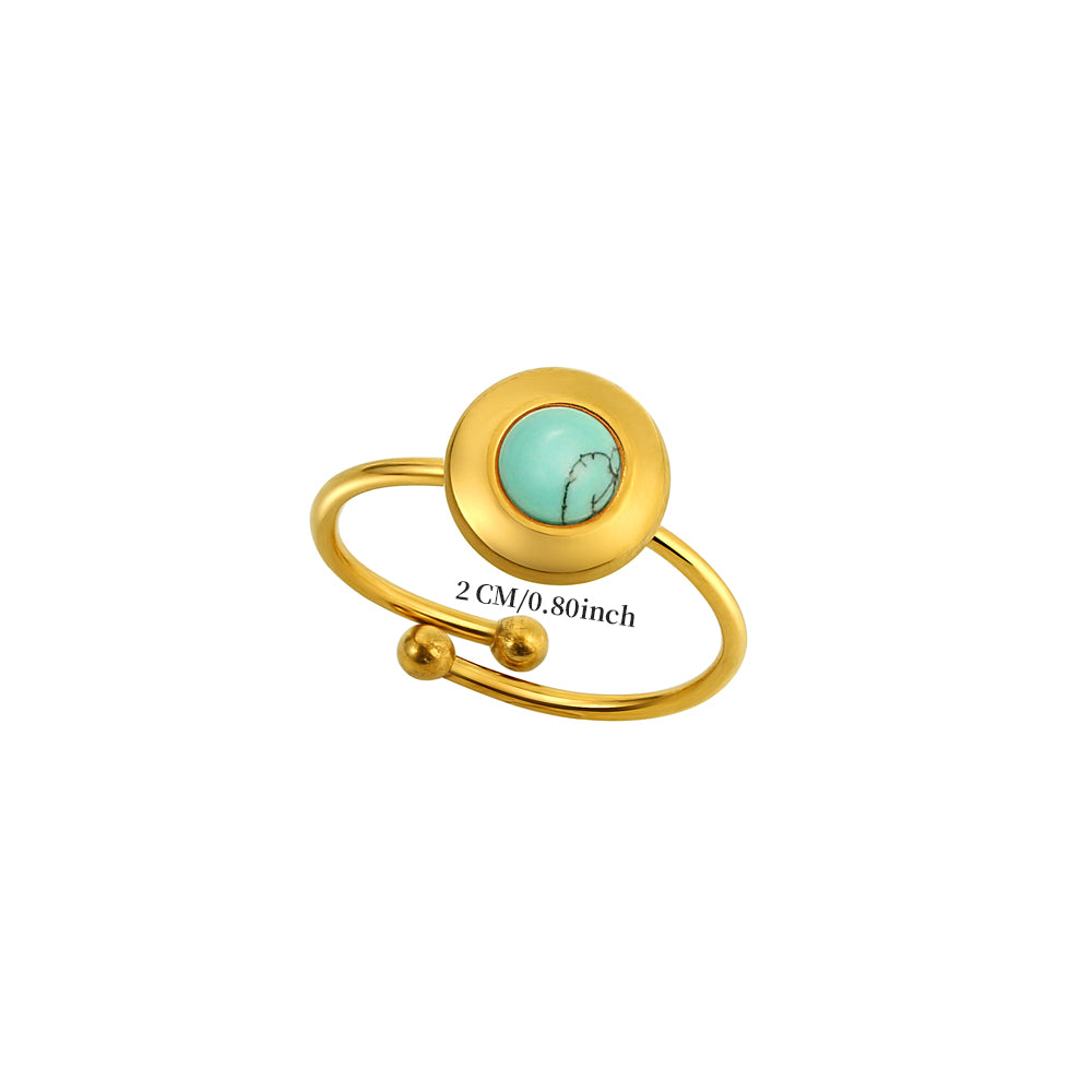 Round Tiger Eye Accent Ring