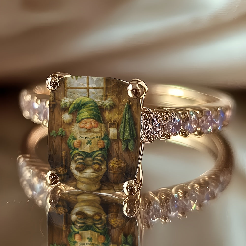 Christmas Dwarf Square Ring