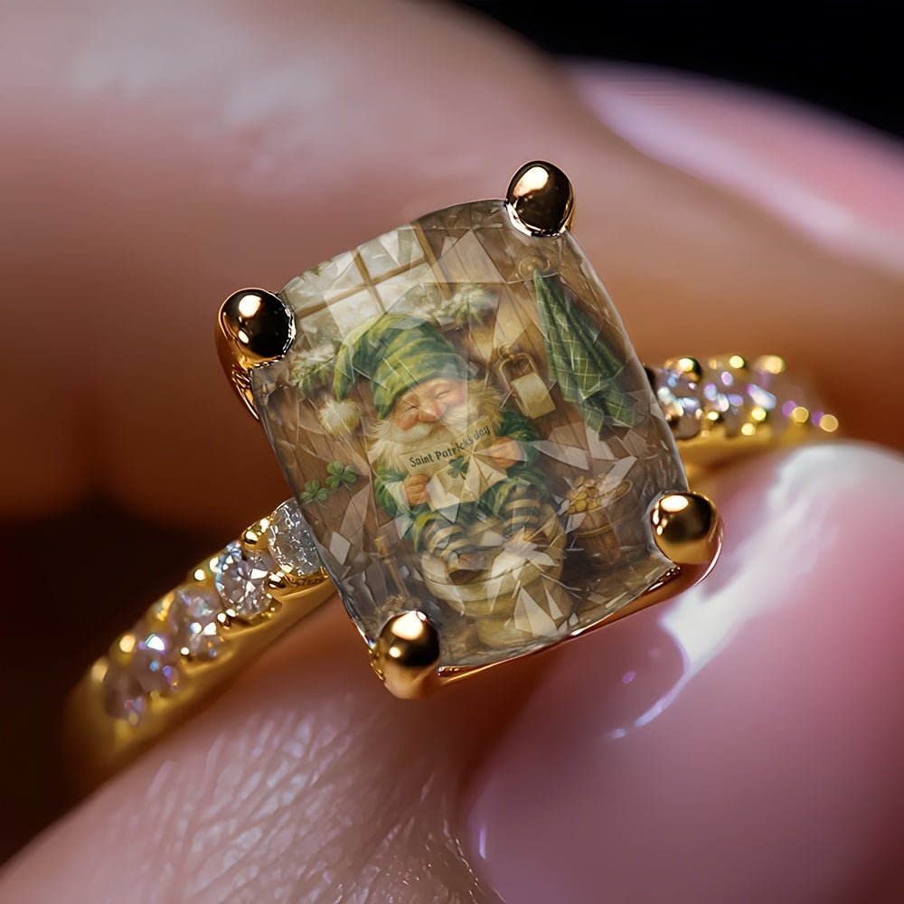 Christmas Dwarf Square Ring