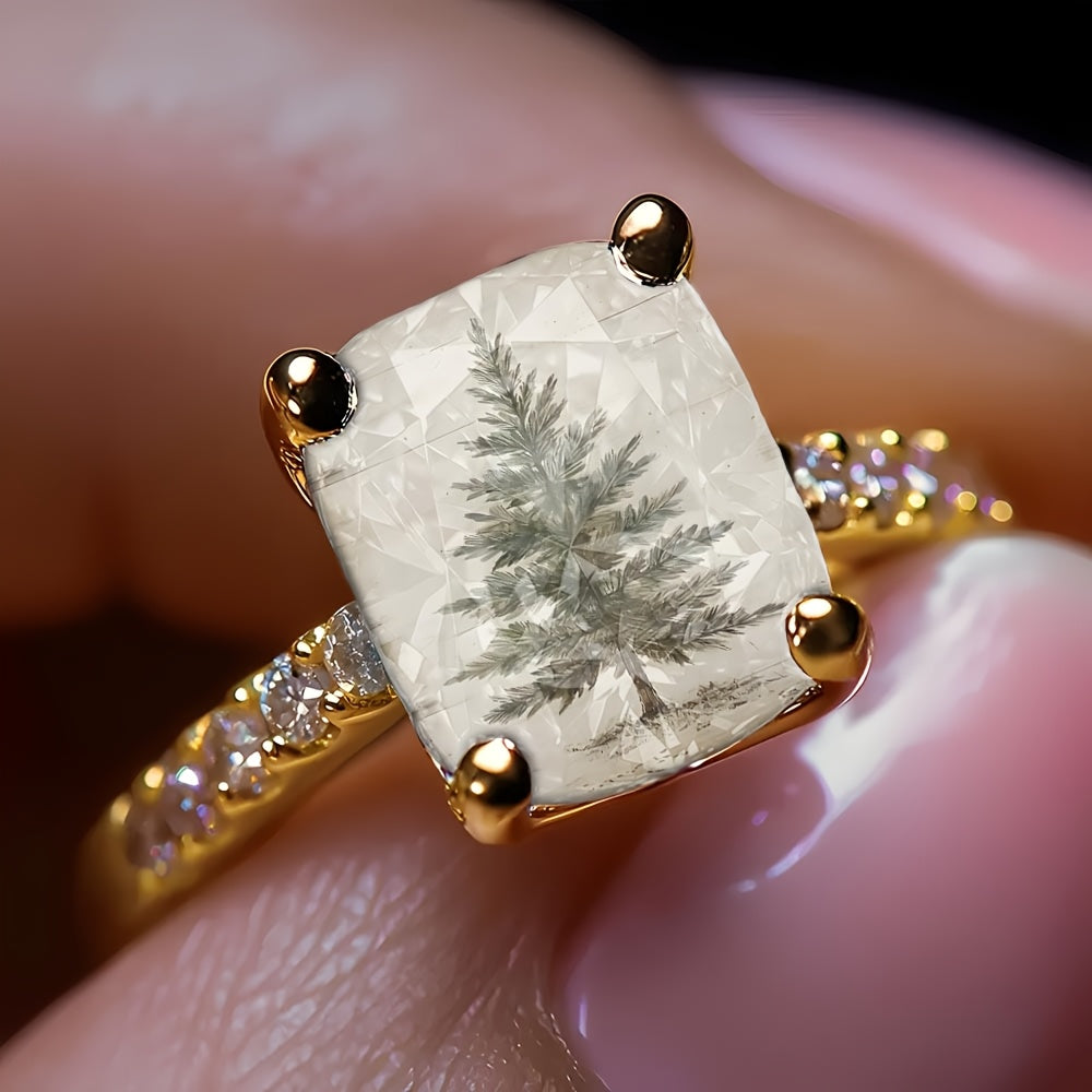 Pine Tree Square Ring