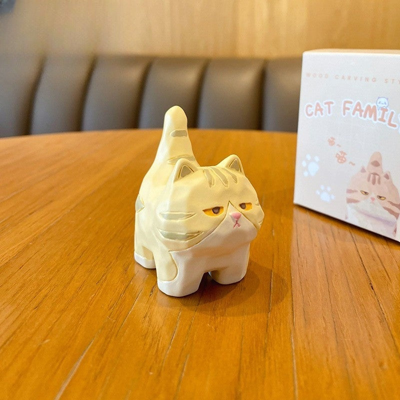Playful Black Cat Figurine