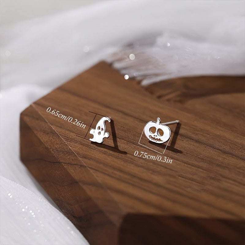 Ghost Pumpkin Stud Earrings