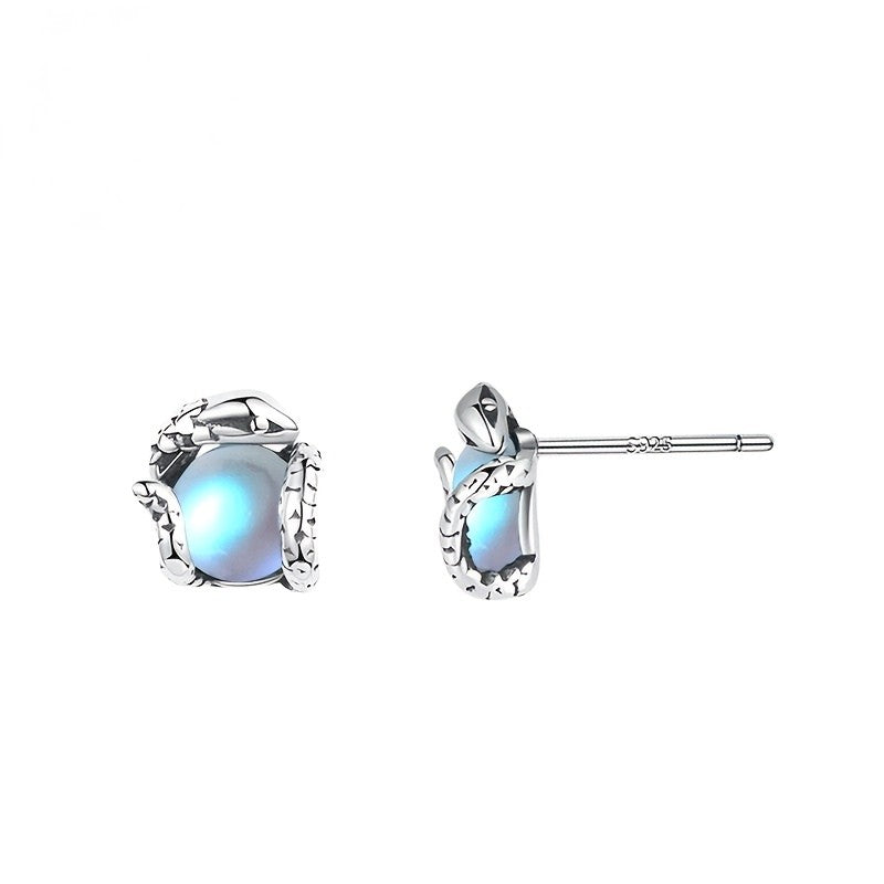 Moonstone Claw Stud Earrings