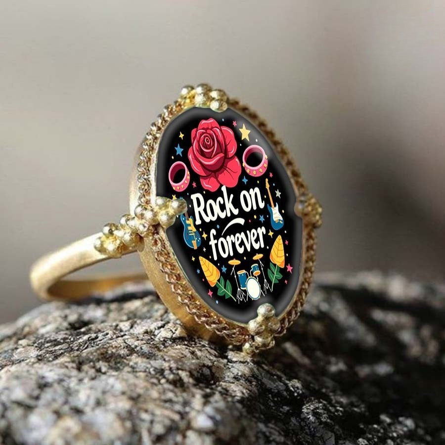 Rock On Rose Statement Ring