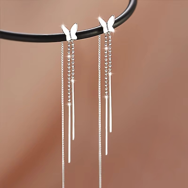 Butterfly Threader Drop Earrings