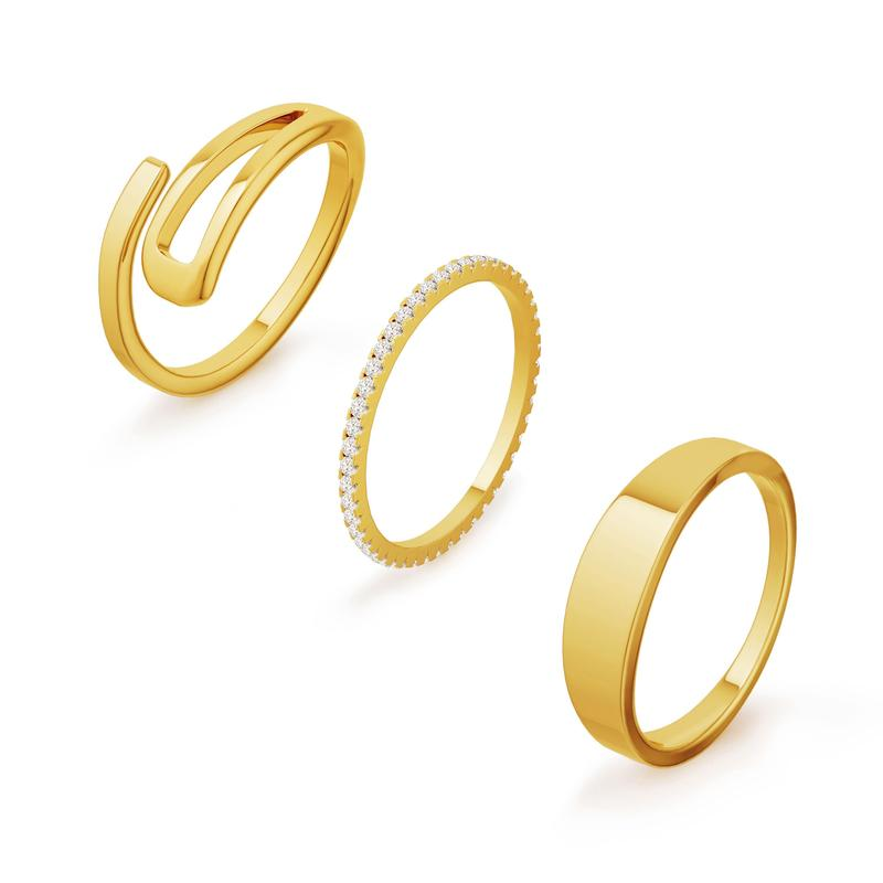 Assorted 3pc Ring Set