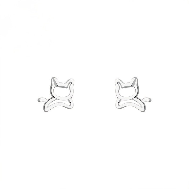 Sitting Cat Stud Earrings