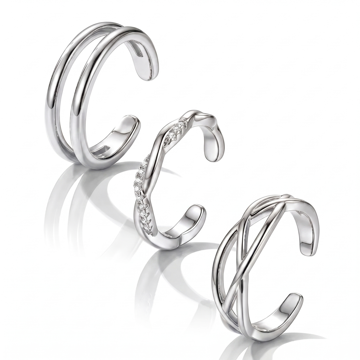 3pc Summer Toe Ring Set