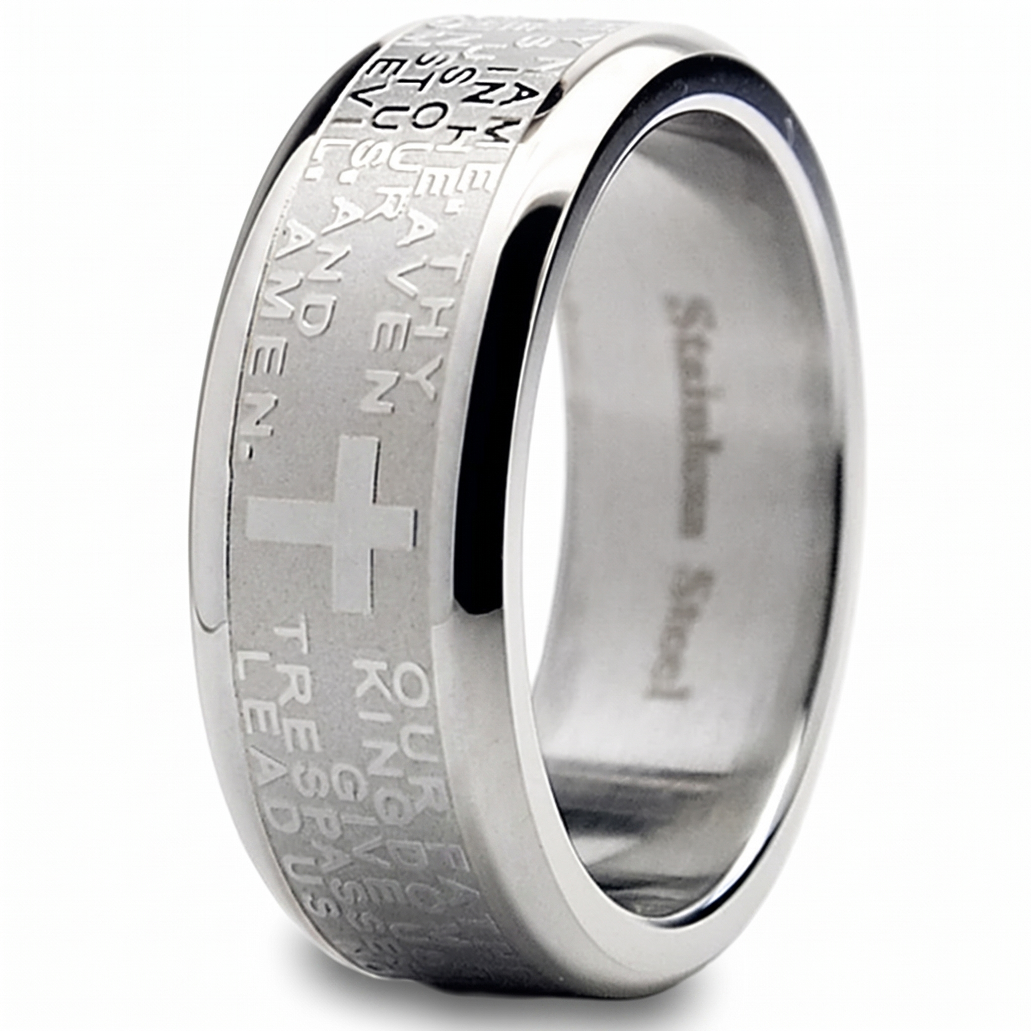 Cross Lord's Prayer Ring