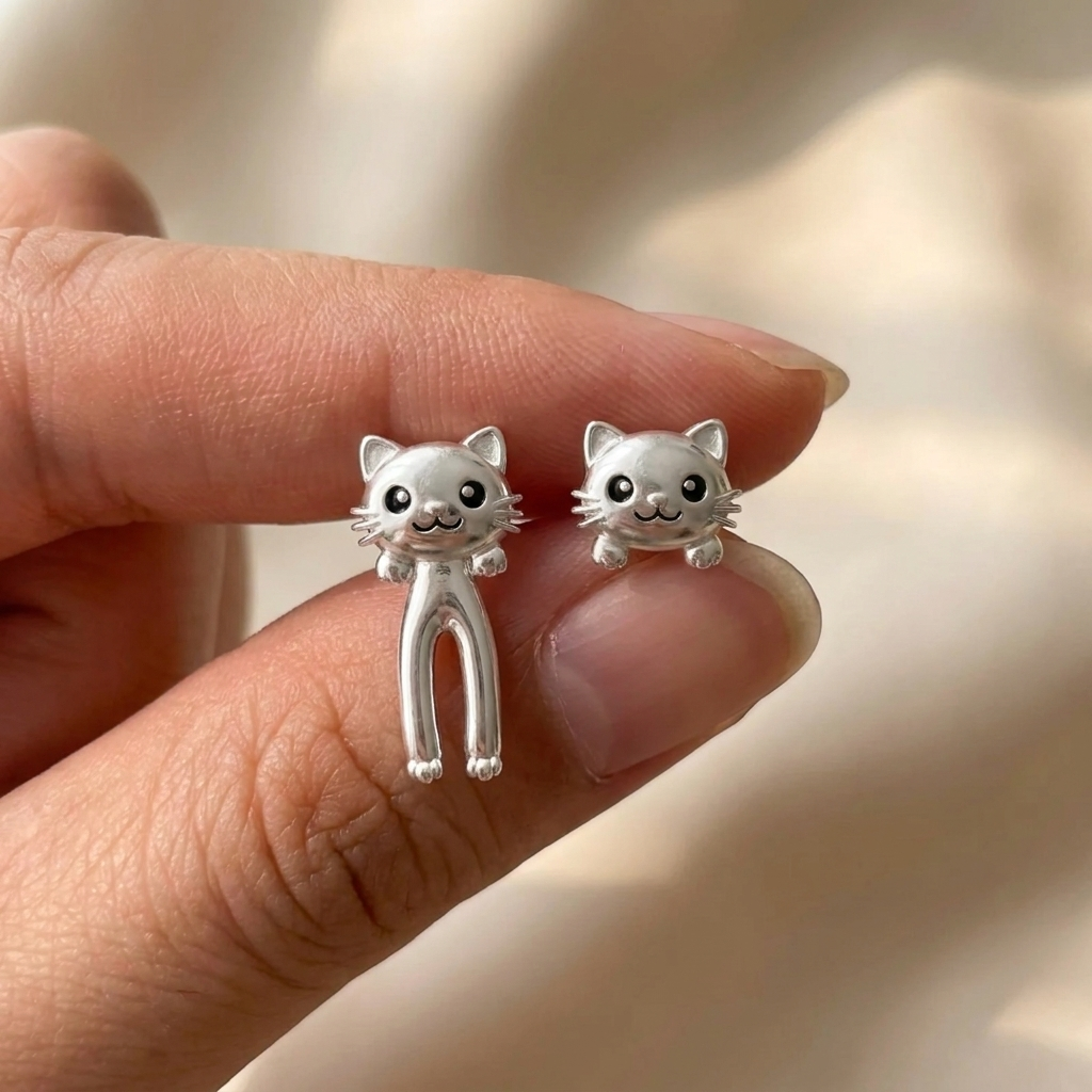 Dangling Cat Earrings