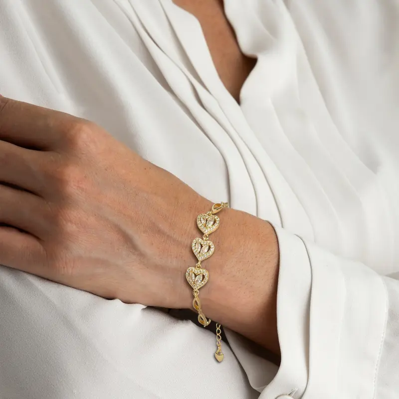 Triple Hearts Bracelet