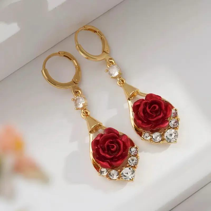Rose Drop Earrings