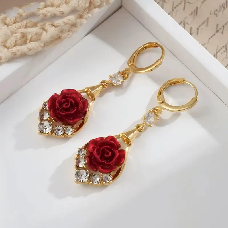Rose Drop Earrings