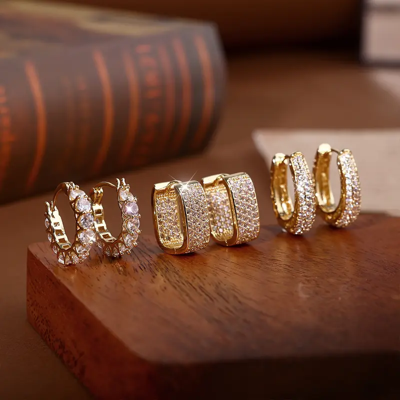 3 Pair Exquisite Earrings