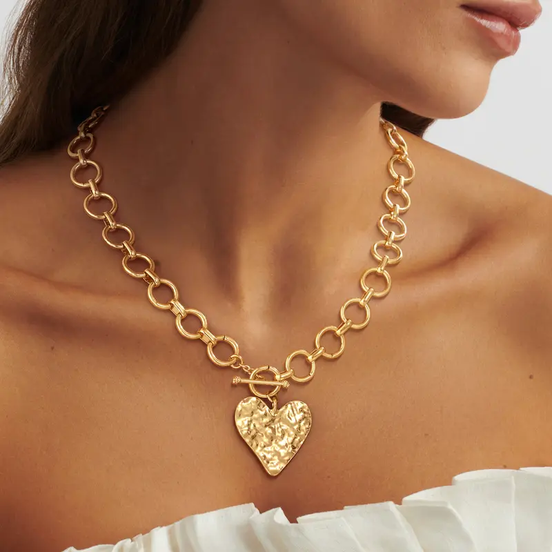 Heart Toggle Clasp Necklace