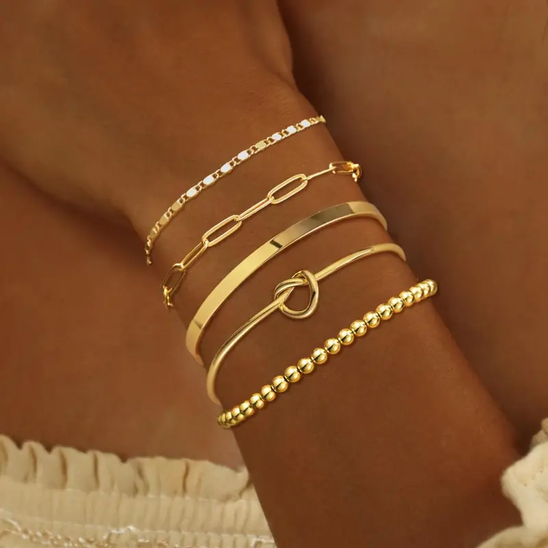 5pc Adjustable Bracelet Stack