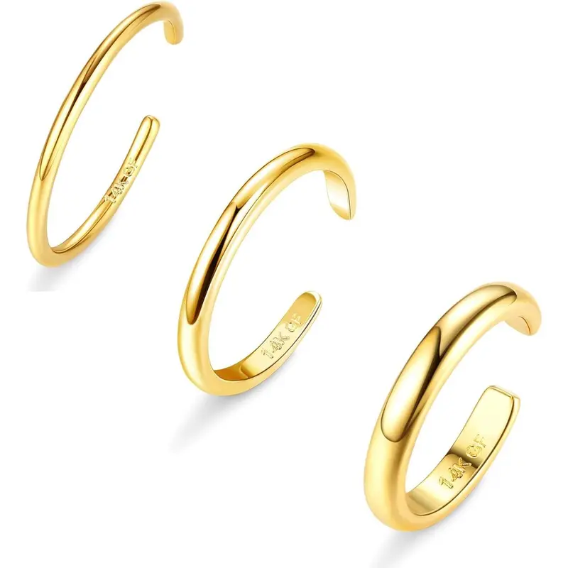 3pc Summer Toe Ring Set