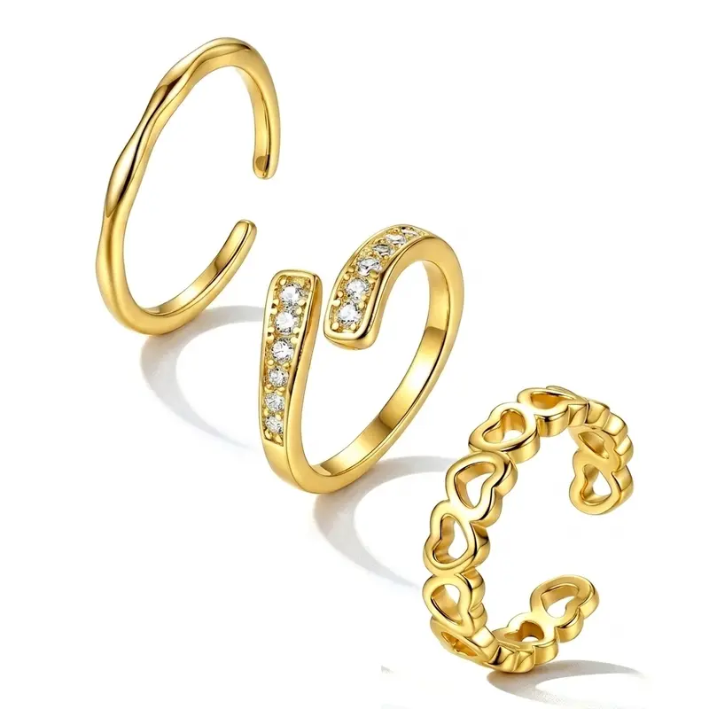 3pc Summer Toe Ring Set
