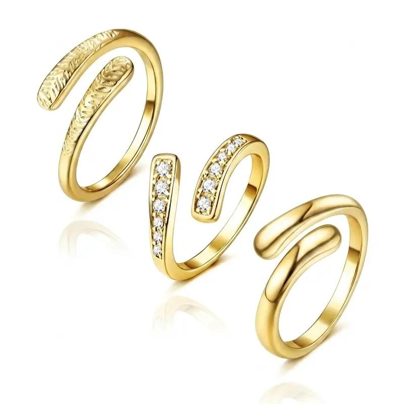 3pc Summer Toe Ring Set