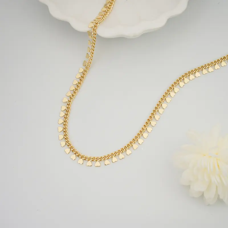 14k Heart Charm Necklace