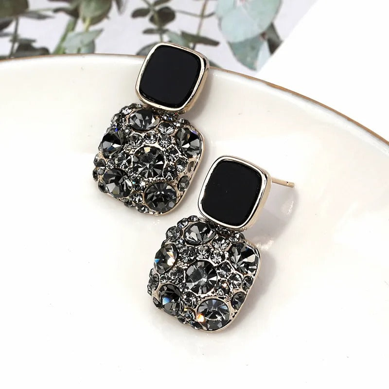 Vintage Sparkling Crystal Earrings
