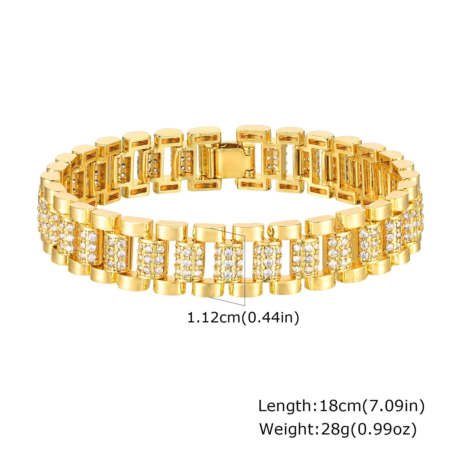 4pc Chunky Link Stackable Bracelet Set