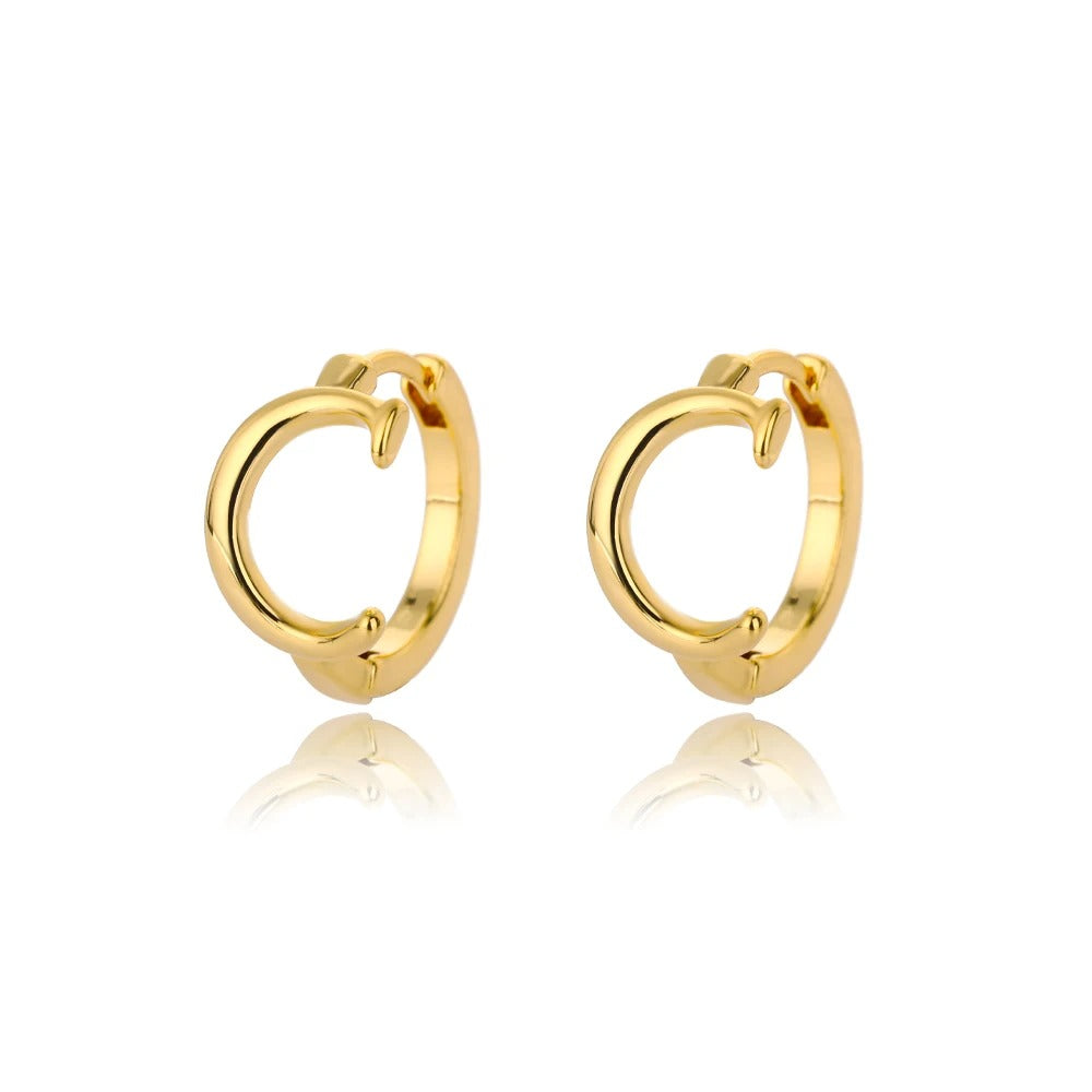 Minimal Initial Letter Stud Earrings