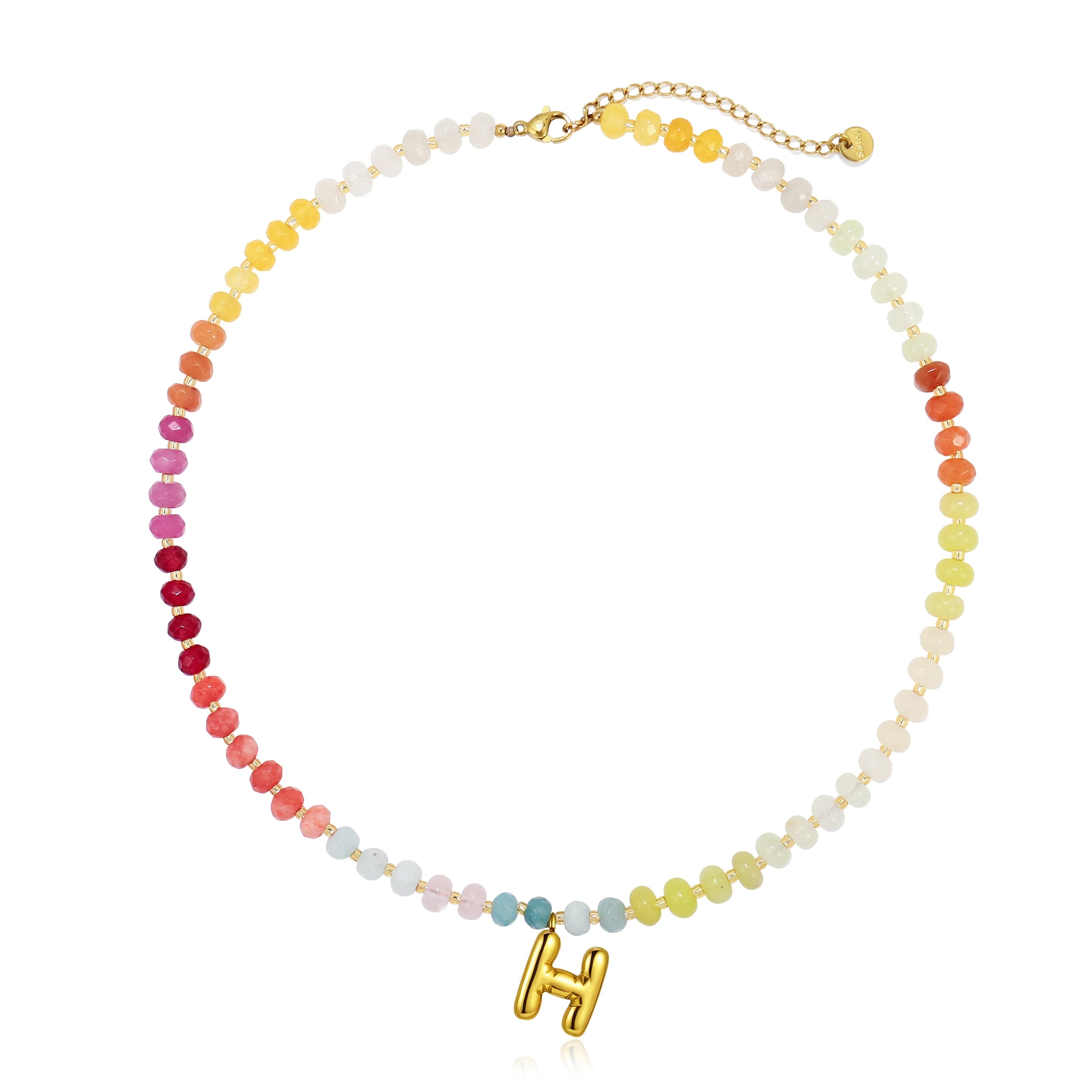 Colorful Balloon Letter Necklace