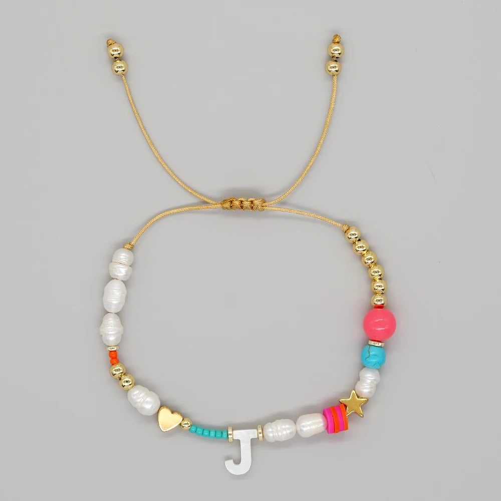 Color Splash Initial Bracelet