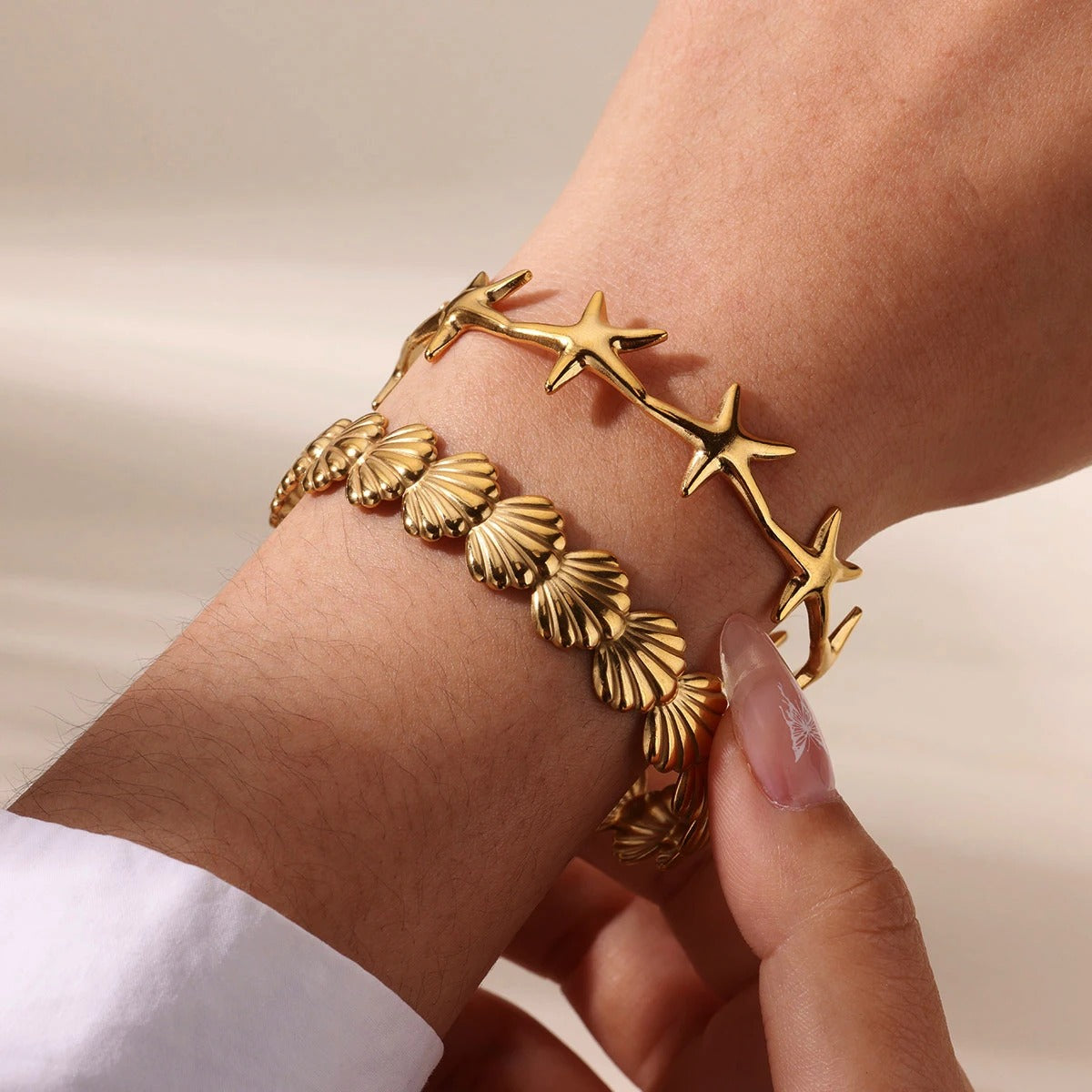 Shell Starfish Bangles