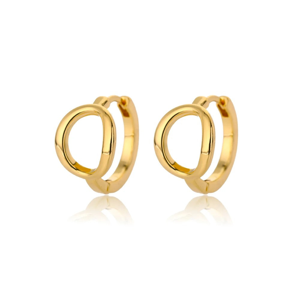 Minimal Initial Letter Stud Earrings