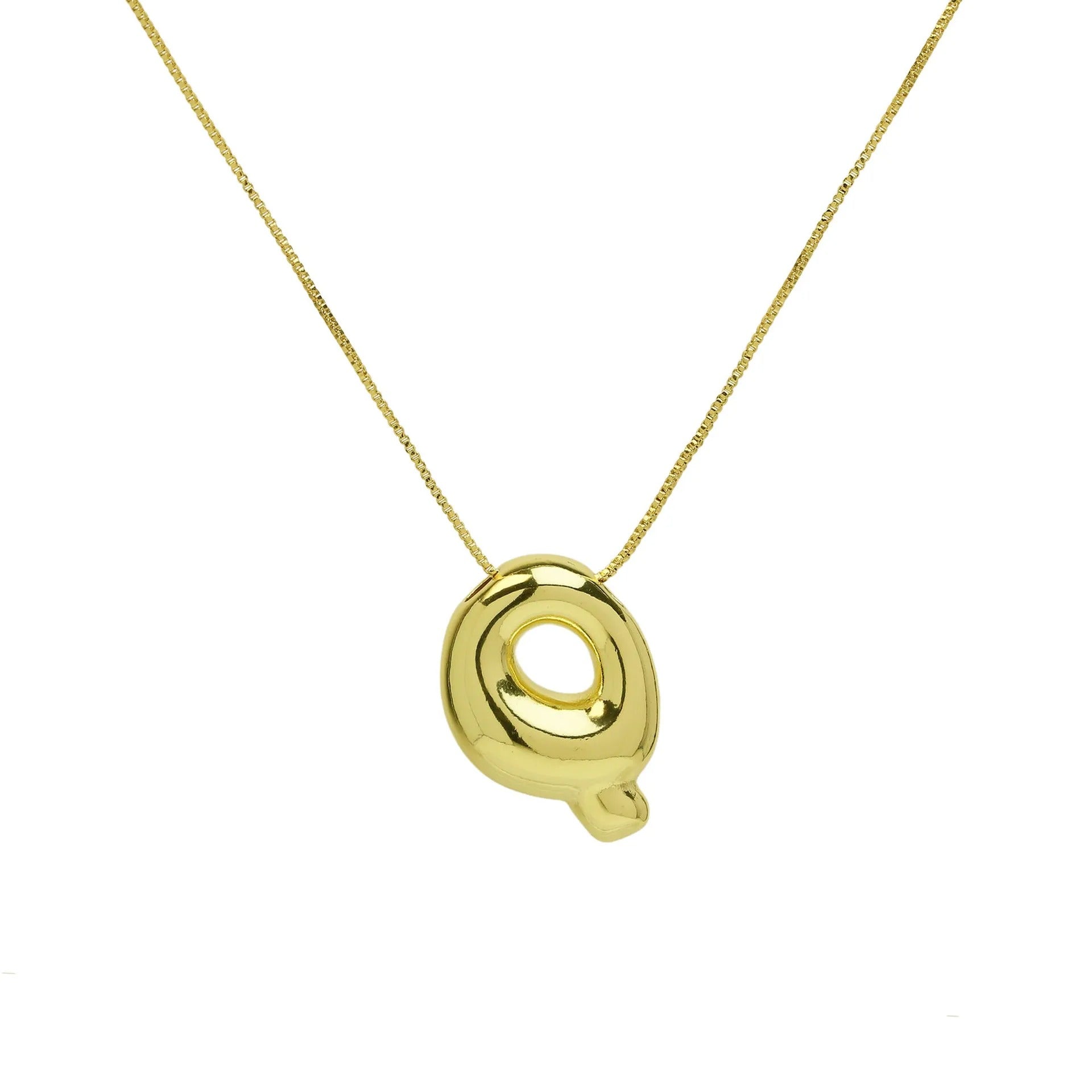 Chunky Balloon Initial Letter Necklace