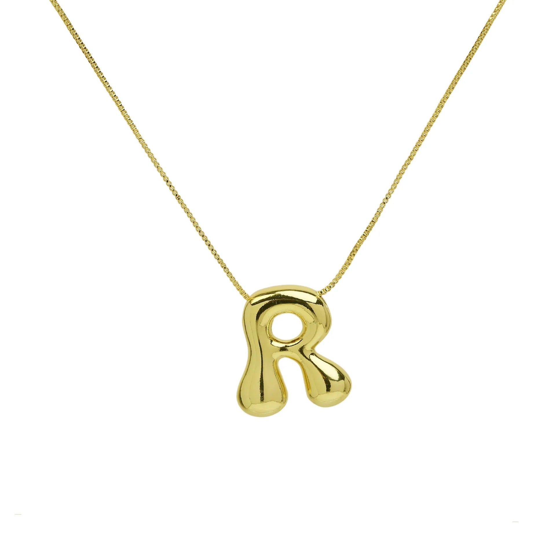 Chunky Balloon Initial Letter Necklace