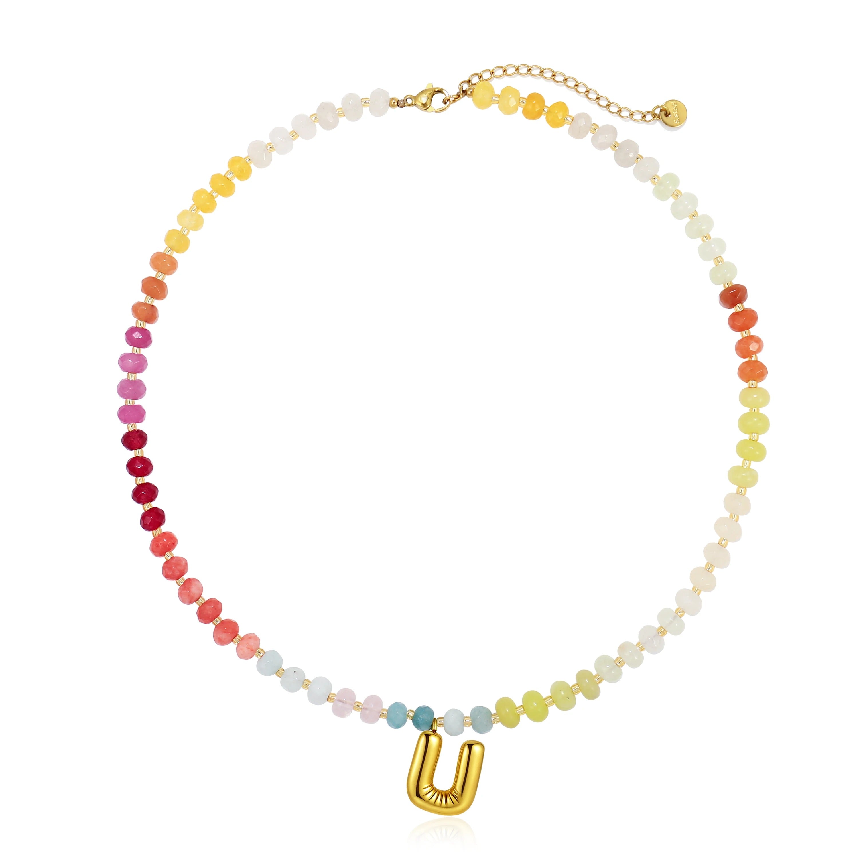 Colorful Balloon Letter Necklace