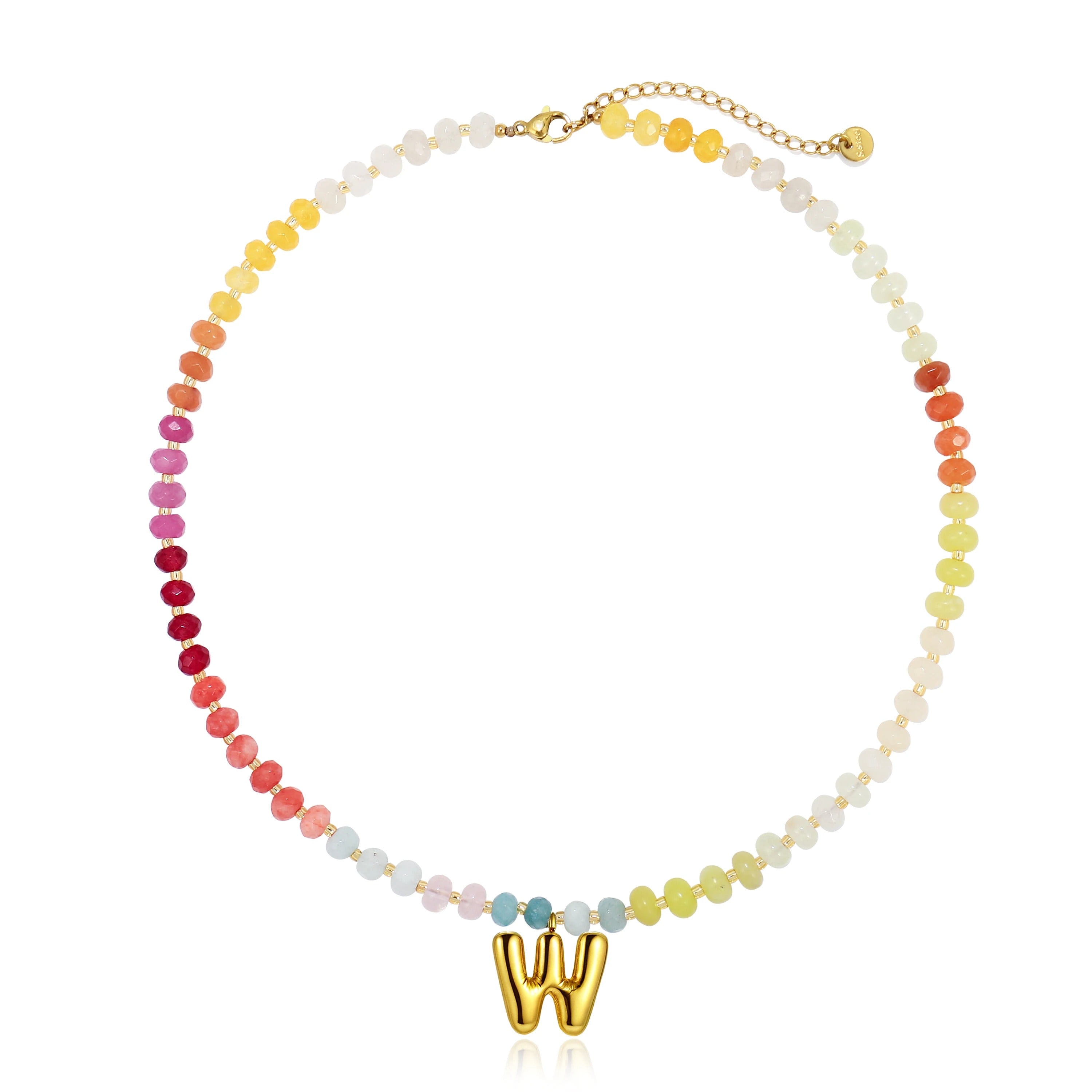 Colorful Balloon Letter Necklace