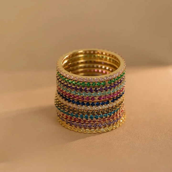 Dainty Thin Birthstone Ring