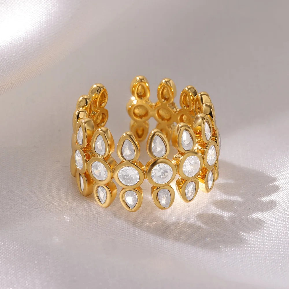 Royal Three Layered Crown Ring