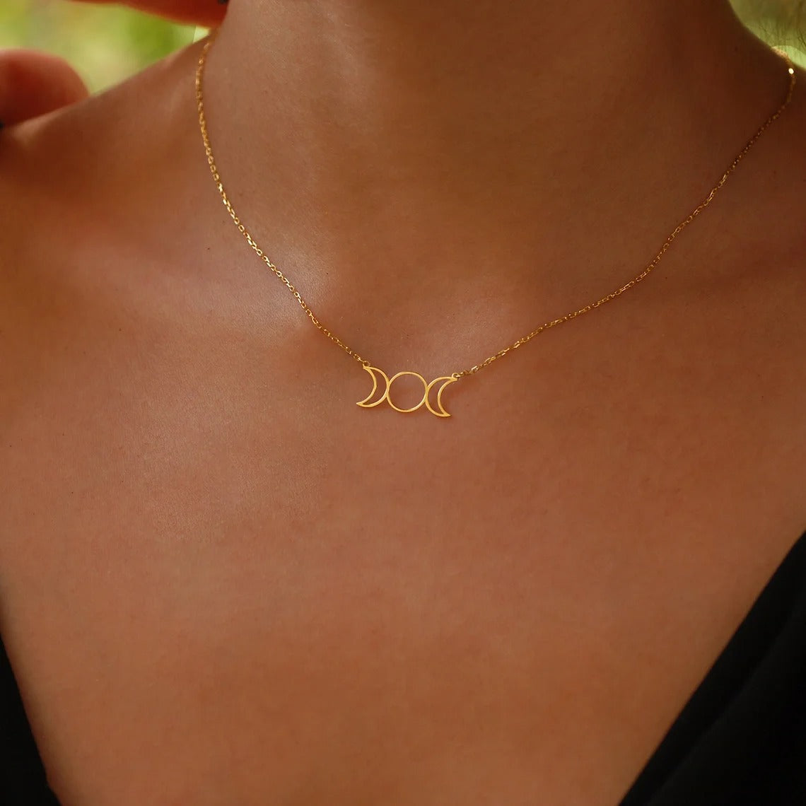 Triple Moon Necklace