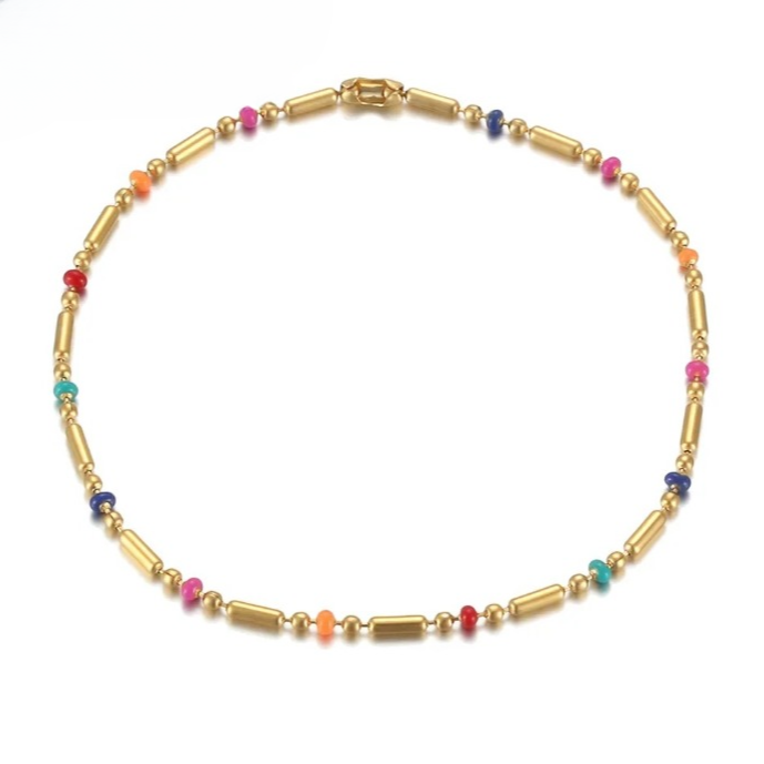 Colorful Bead Bamboo Bracelet