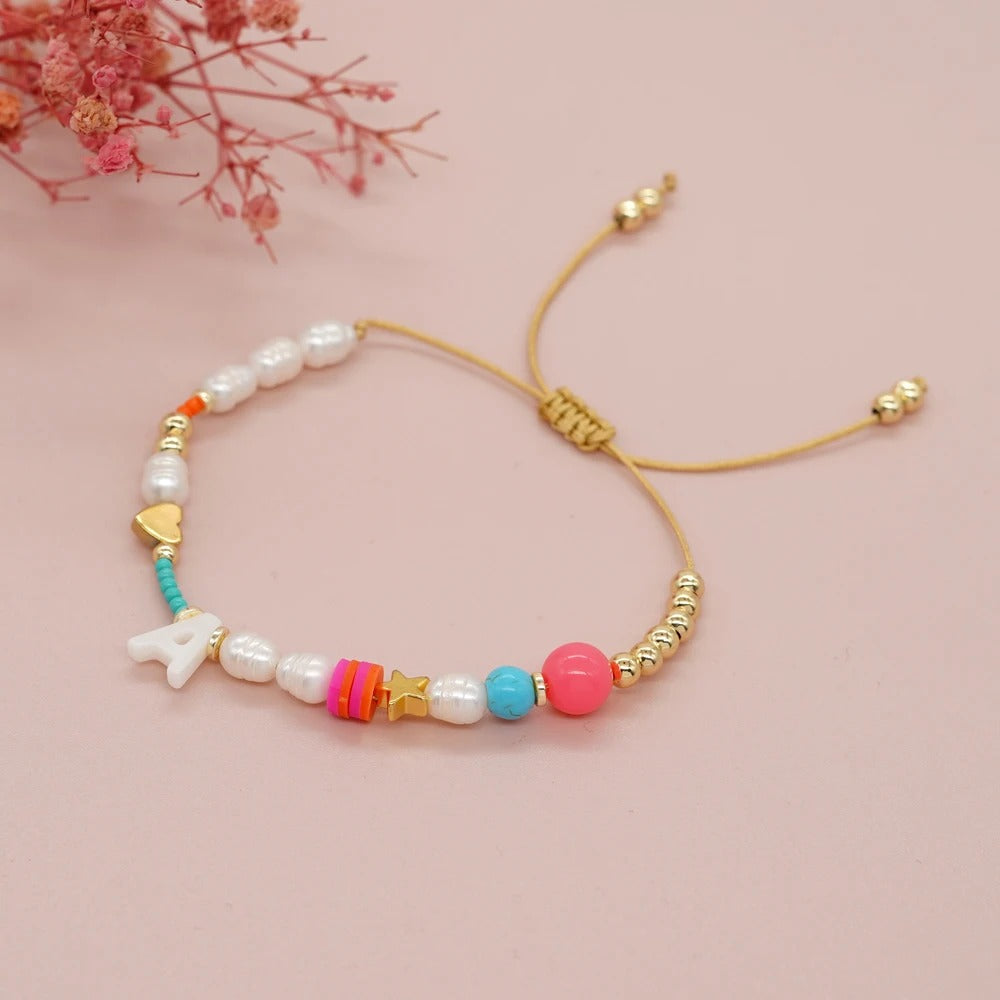 Color Splash Initial Bracelet