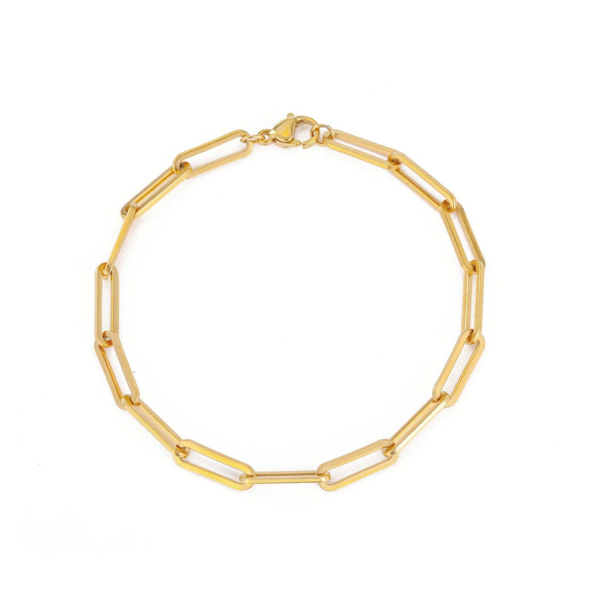 Tiny Paper Clip Bracelet