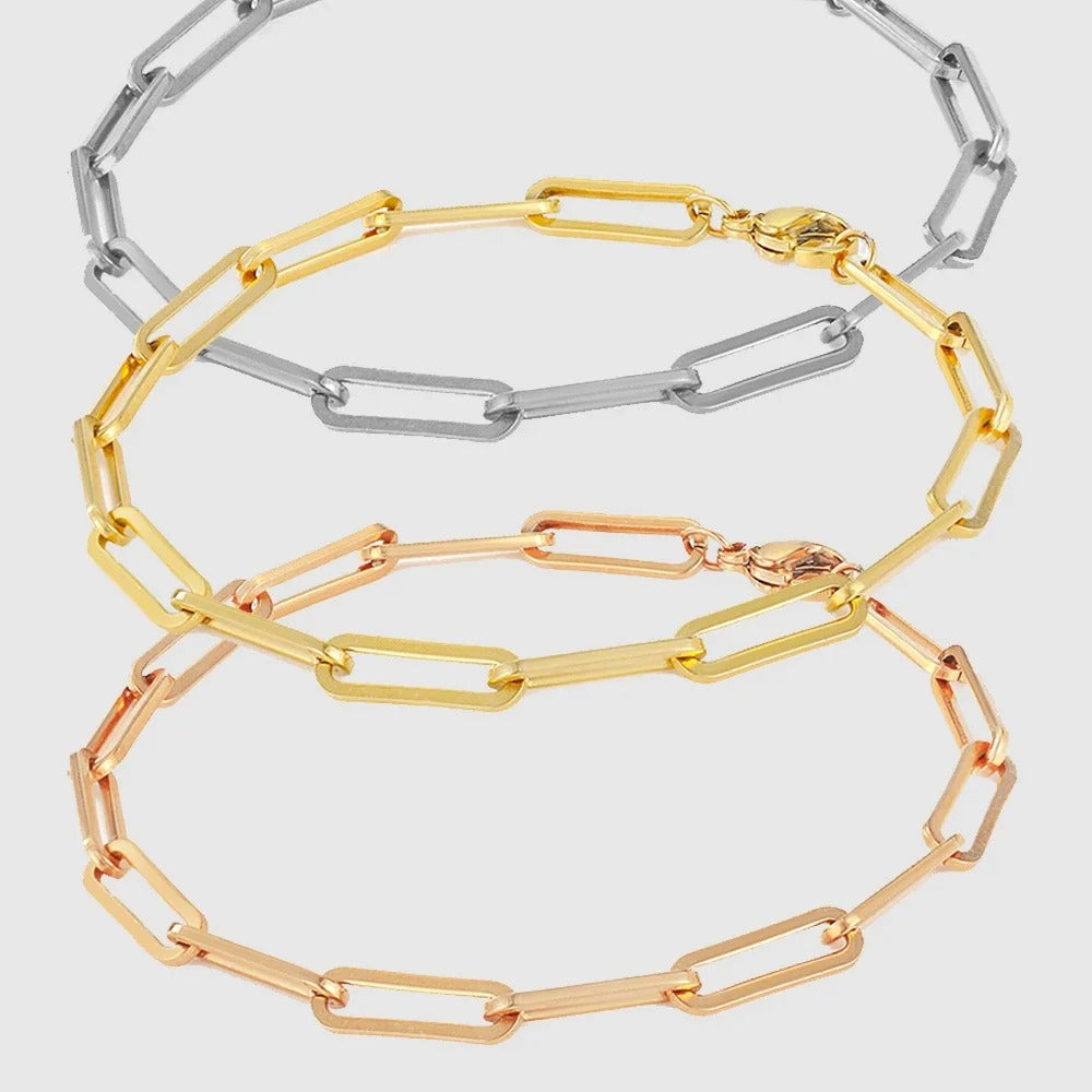 Tiny Paper Clip Bracelet