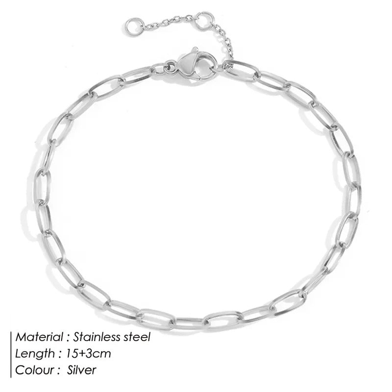 Tiny Paper Clip Bracelet