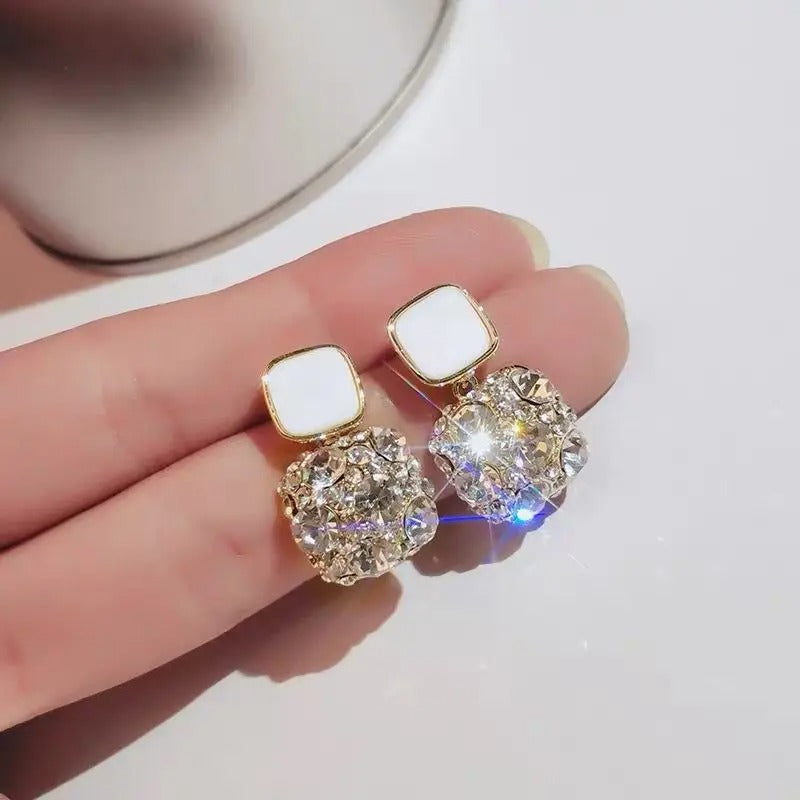 Vintage Sparkling Crystal Earrings