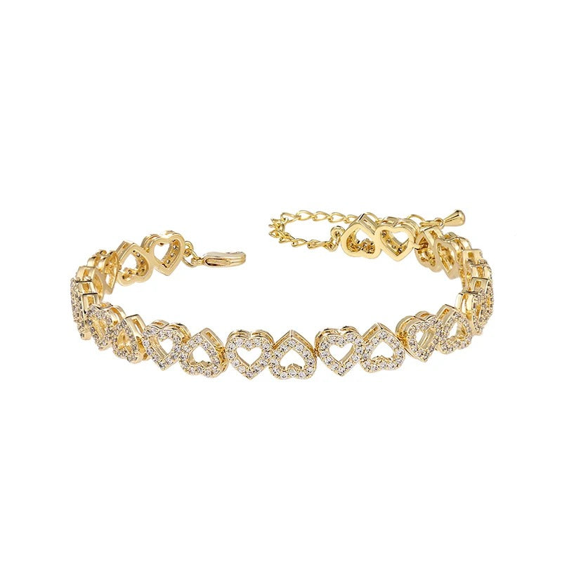 Up And Down Hearts Bracelet