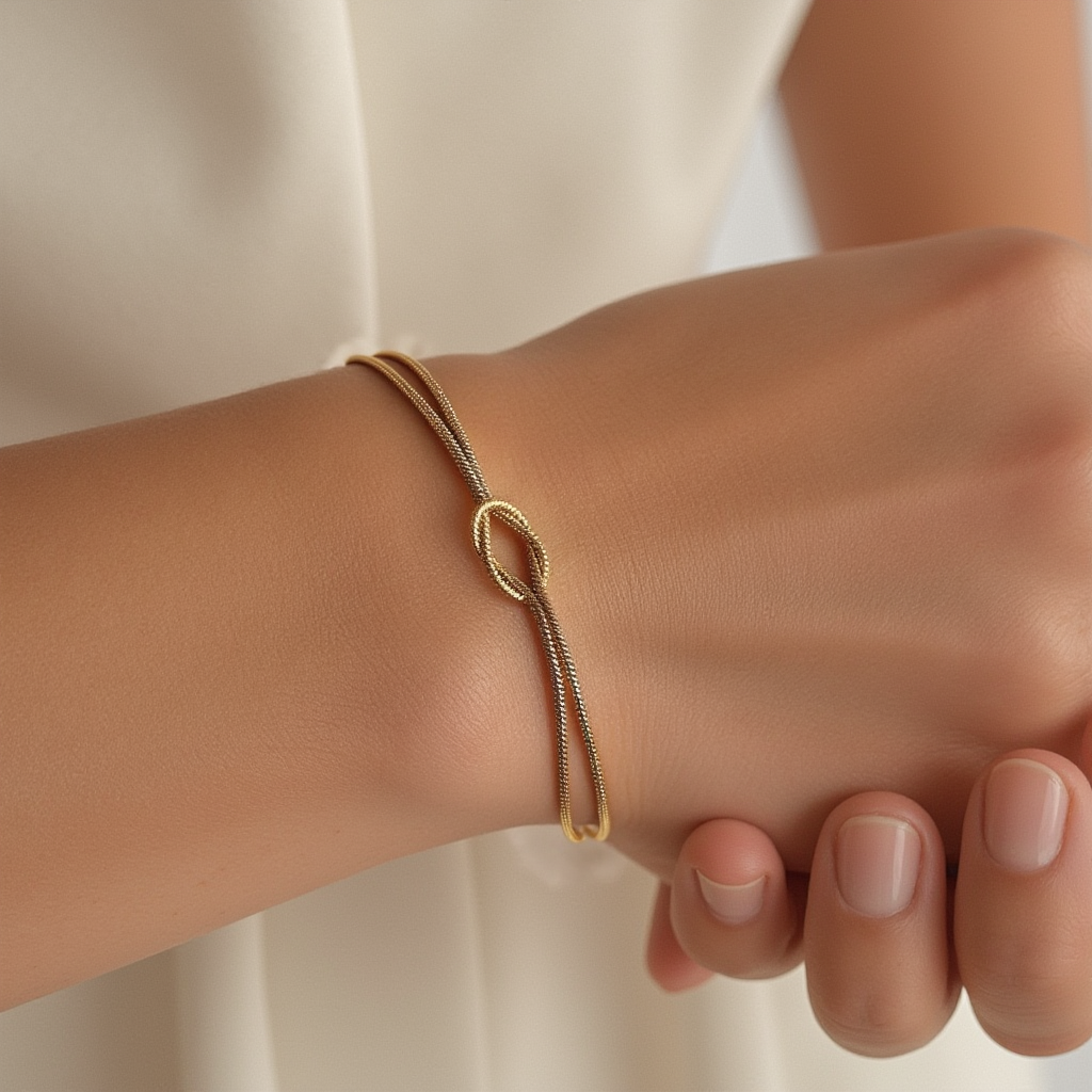 Personalized Love Knot Bracelet Set