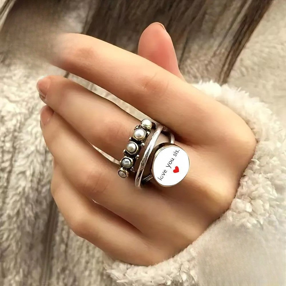 Sister Love Message Ring