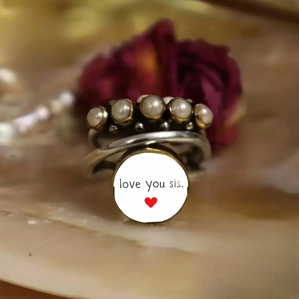 Sister Love Message Ring